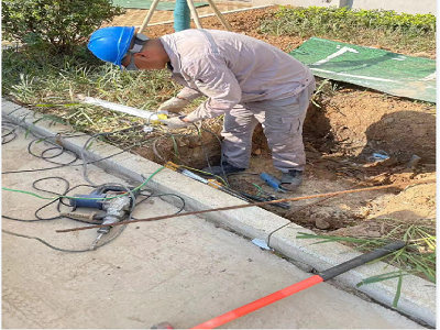 馬鞍山九華東路二期電力工井，保護管工程